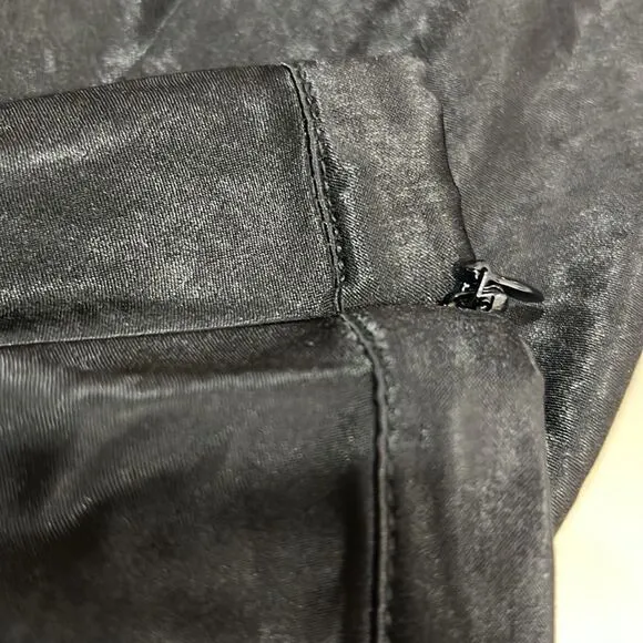 Charlie Holiday Black Satin Chelsea Skirt NWT