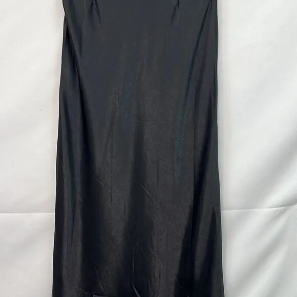 Charlie Holiday Black Satin Chelsea Skirt NWT