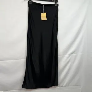Charlie Holiday Black Satin Chelsea Skirt NWT