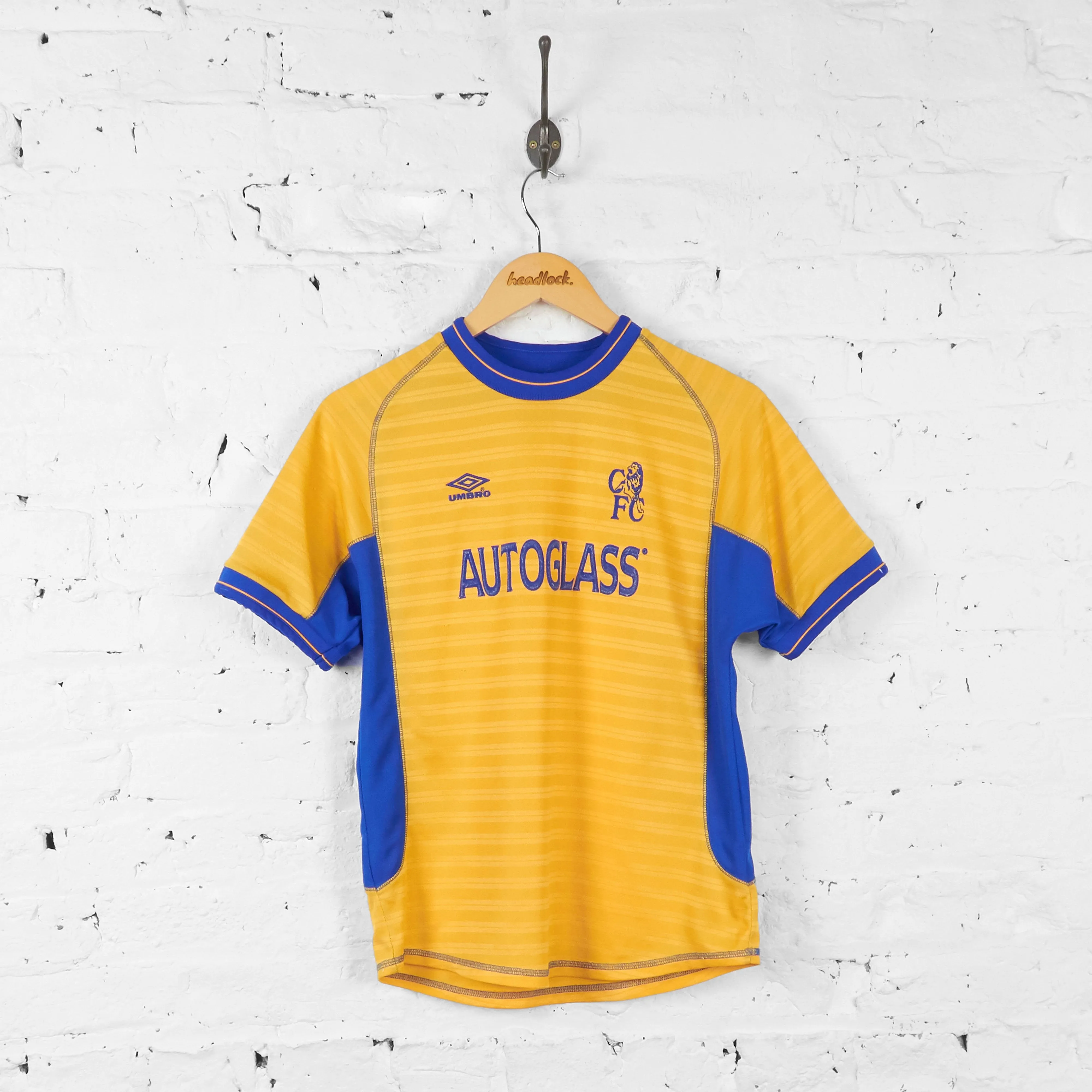 Chelsea 2000 Umbro Away Football Shirt - Yellow - L Boys