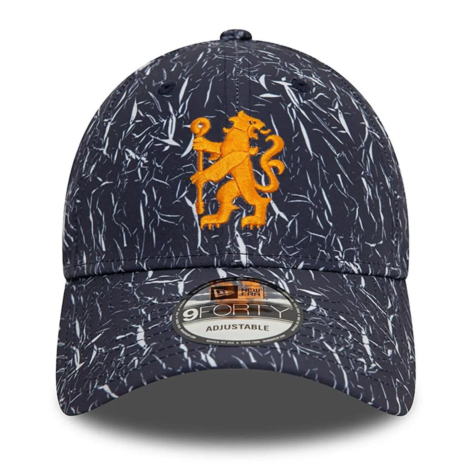Chelsea FC New Era 9Forty Crinkle AOP Baseball Cap | Adult | Grey | 2024