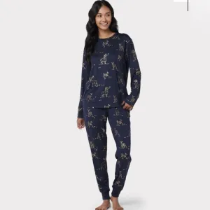 Chelsea Peers DEER PRINT SET - Pyjama set - navy‎ Size Large 14