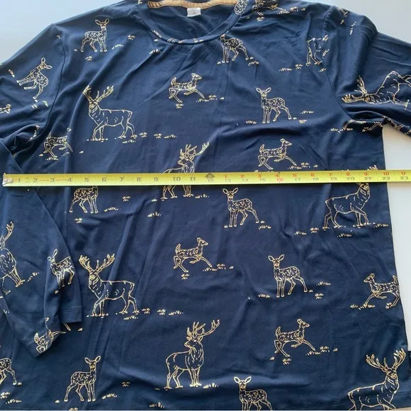 Chelsea Peers DEER PRINT SET - Pyjama set - navy‎ Size Large 14