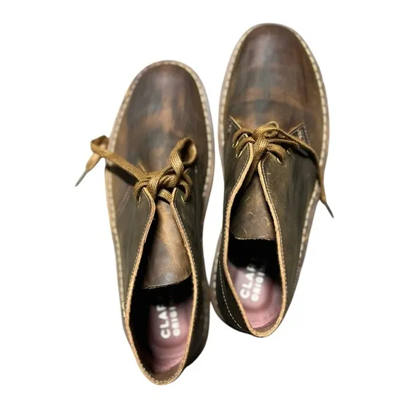 🌻Clarks Brown Beeswax Bushacre 3 Chukka Boots Men's Size 10