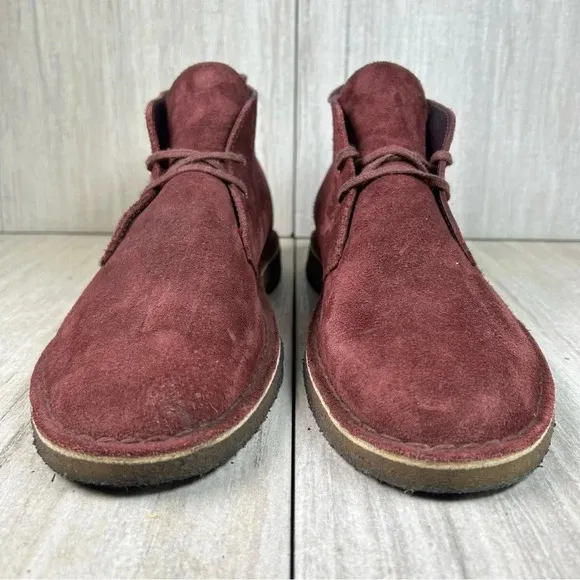 Clark’s Desert Original Chukka Derby Red Wine Suede Boot Casual Shoe Men Size 11