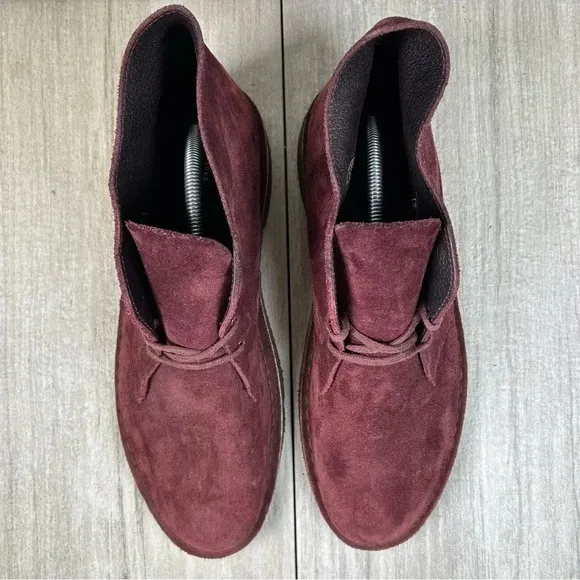 Clark’s Desert Original Chukka Derby Red Wine Suede Boot Casual Shoe Men Size 11