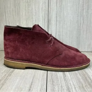 Clark’s Desert Original Chukka Derby Red Wine Suede Boot Casual Shoe Men Size 11