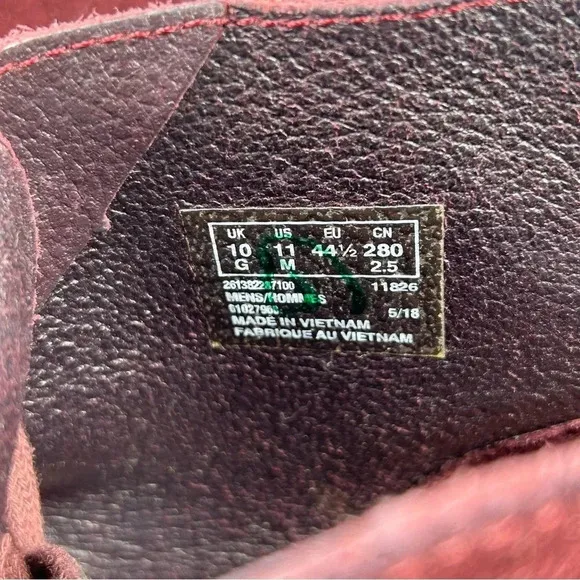 Clark’s Desert Original Chukka Derby Red Wine Suede Boot Casual Shoe Men Size 11