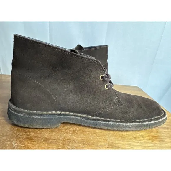 Clarks Originals Brown Desert Chukka Boot 10.5 Mens Leather Stead GUC Crepe Sole