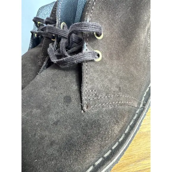 Clarks Originals Brown Desert Chukka Boot 10.5 Mens Leather Stead GUC Crepe Sole