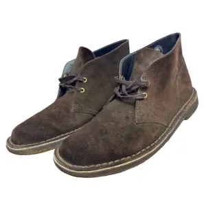 Clarks Originals Brown Desert Chukka Boot 10.5 Mens Leather Stead GUC Crepe Sole