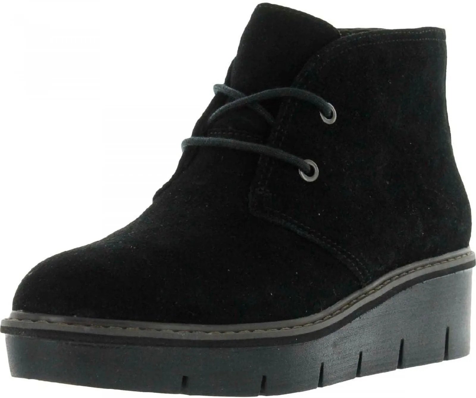 Clarks Women's Airabell Zip Ankle Boot 26163310 Black Suede 7M