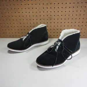 Cole Haan womens black suede sherpa lined chukka boots 8.5 C w04129