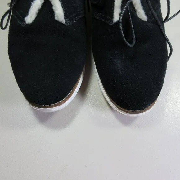 Cole Haan womens black suede sherpa lined chukka boots 8.5 C w04129