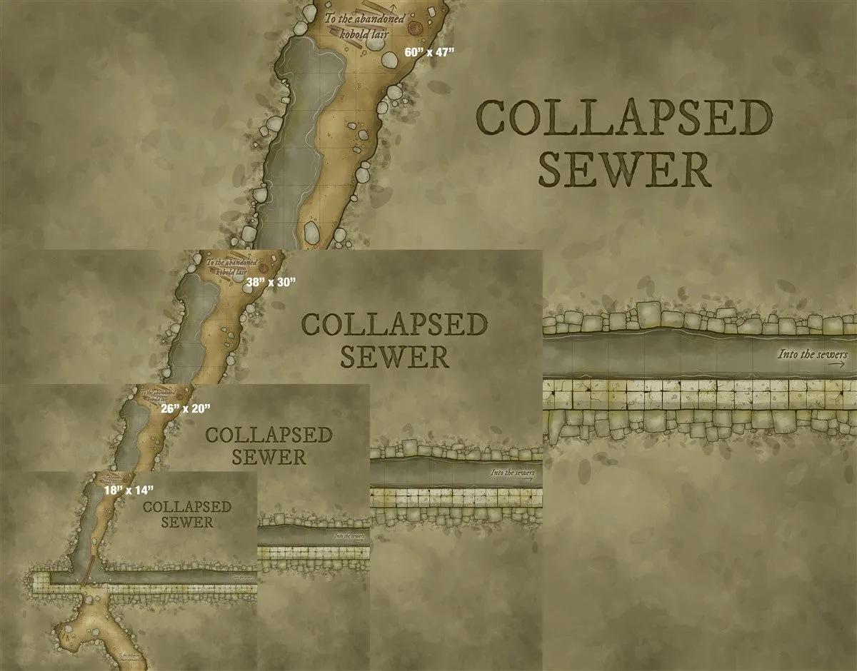 Collapsed Sewer Fantasy Map