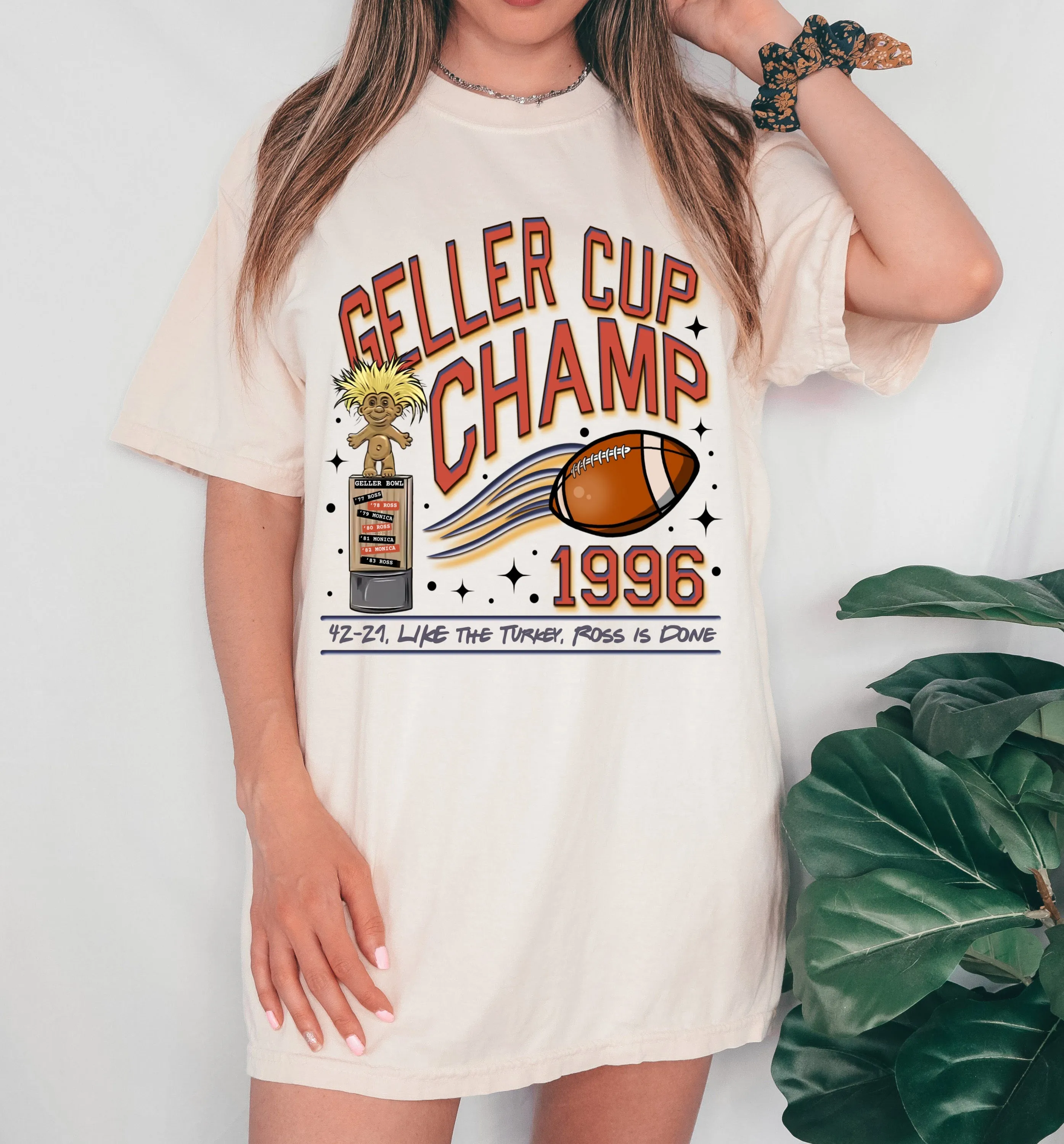 Comfort Colors or Bella Canvas Geller Cup Champ Shirt/ Ross Is Done/ Friends Thanksgiving Shirt