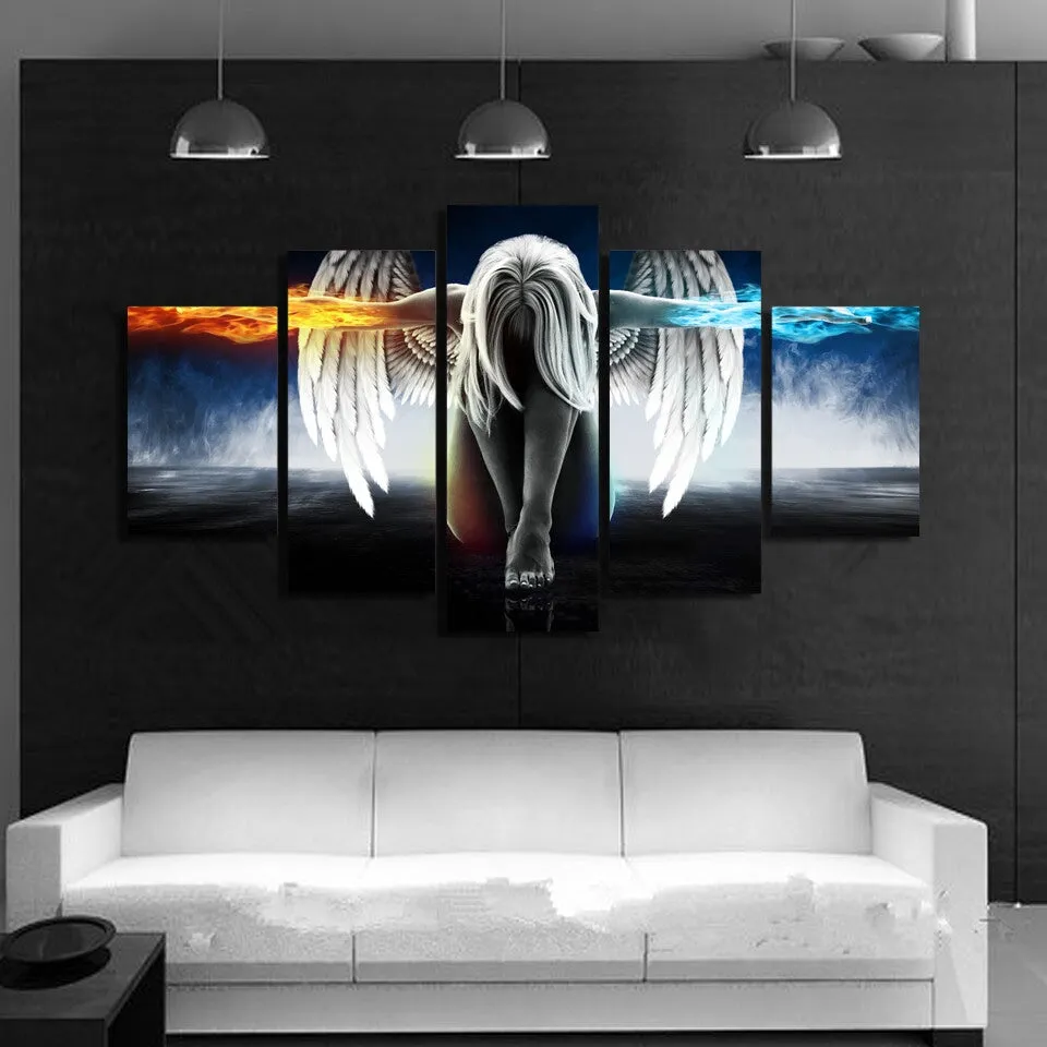 Darkness & Light 5 Piece Canvas