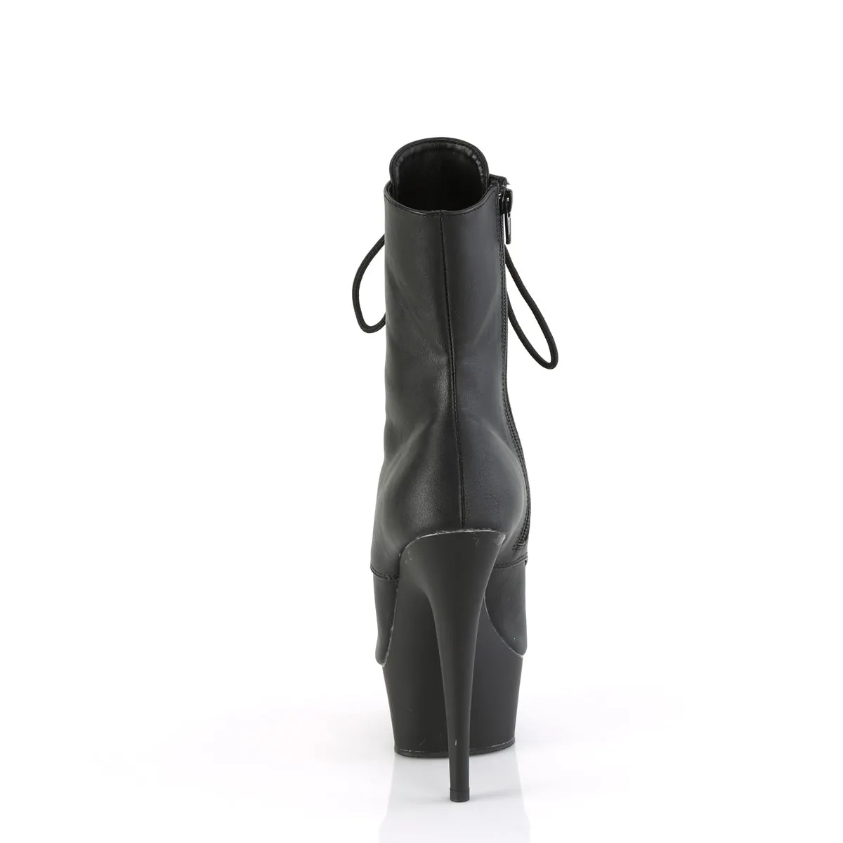 DELIGHT-1021  Black Faux Leather/Black Matte