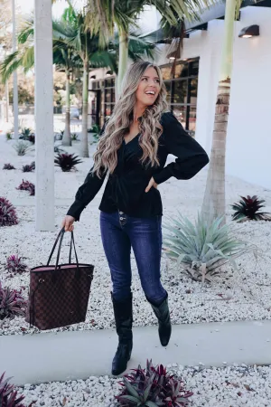 Don't Get It Twisted Blouse - Black
