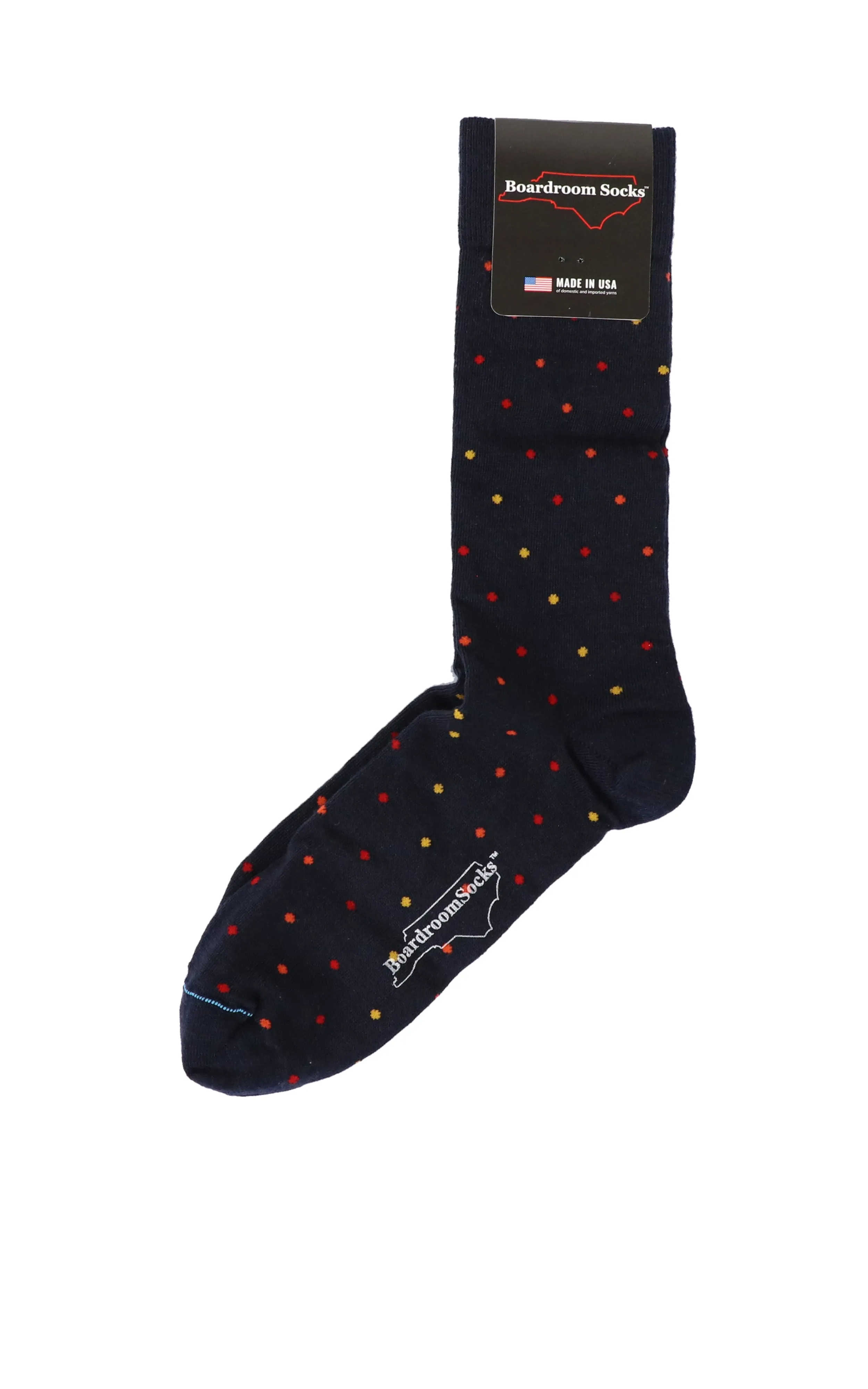 Dots Mid Calf Socks in Navy