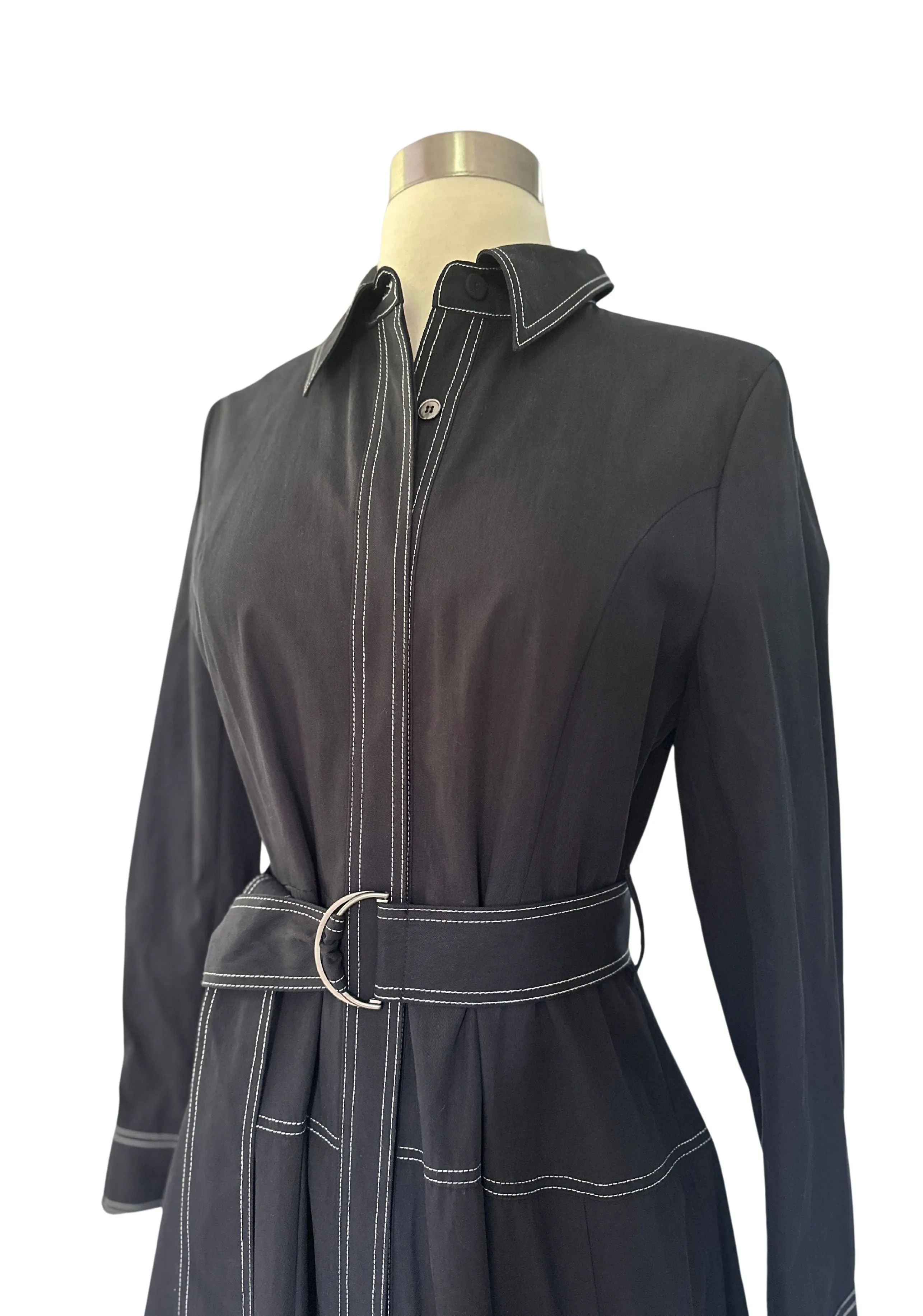 Double Stitch Shirt Dress Marine