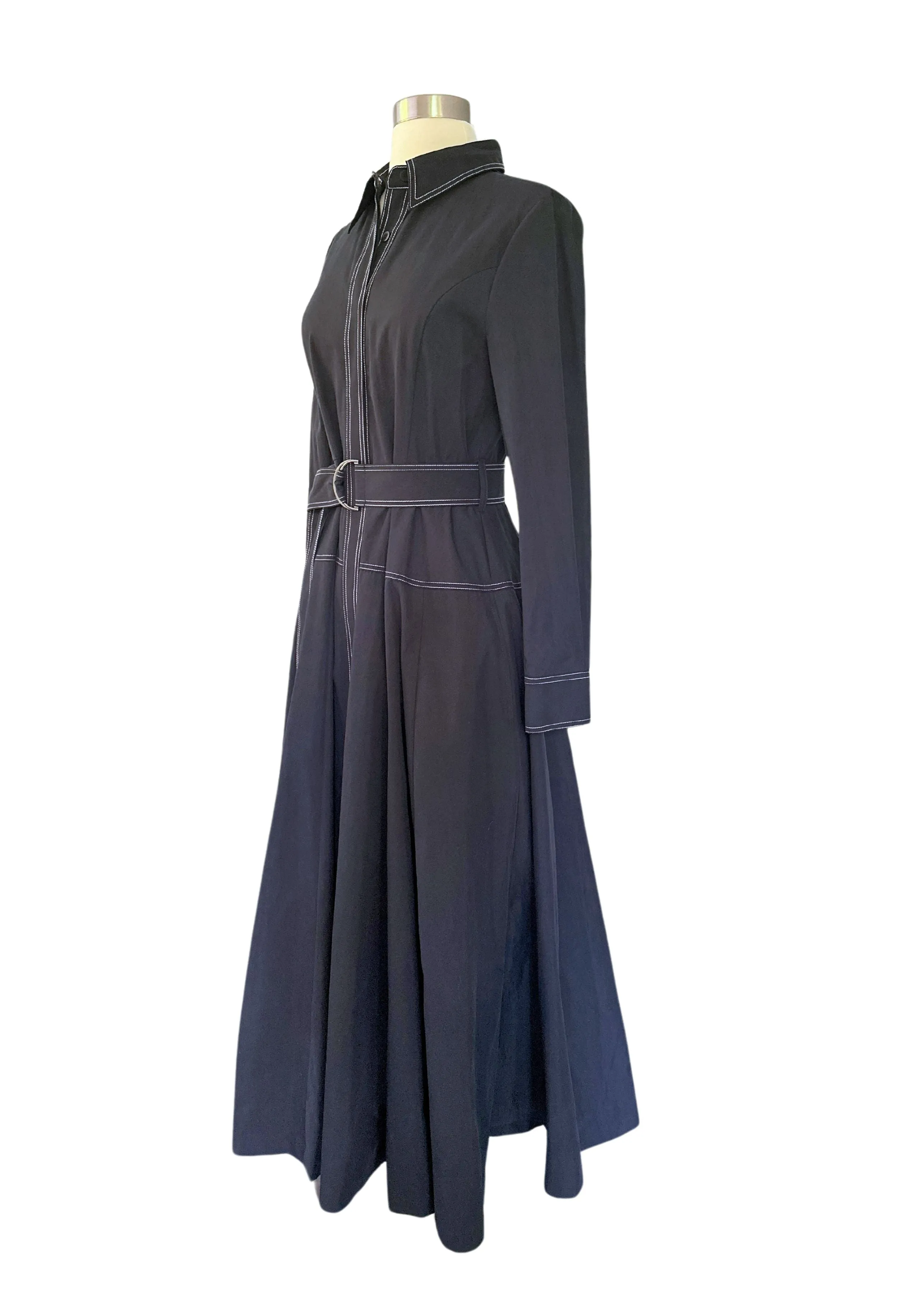 Double Stitch Shirt Dress Marine