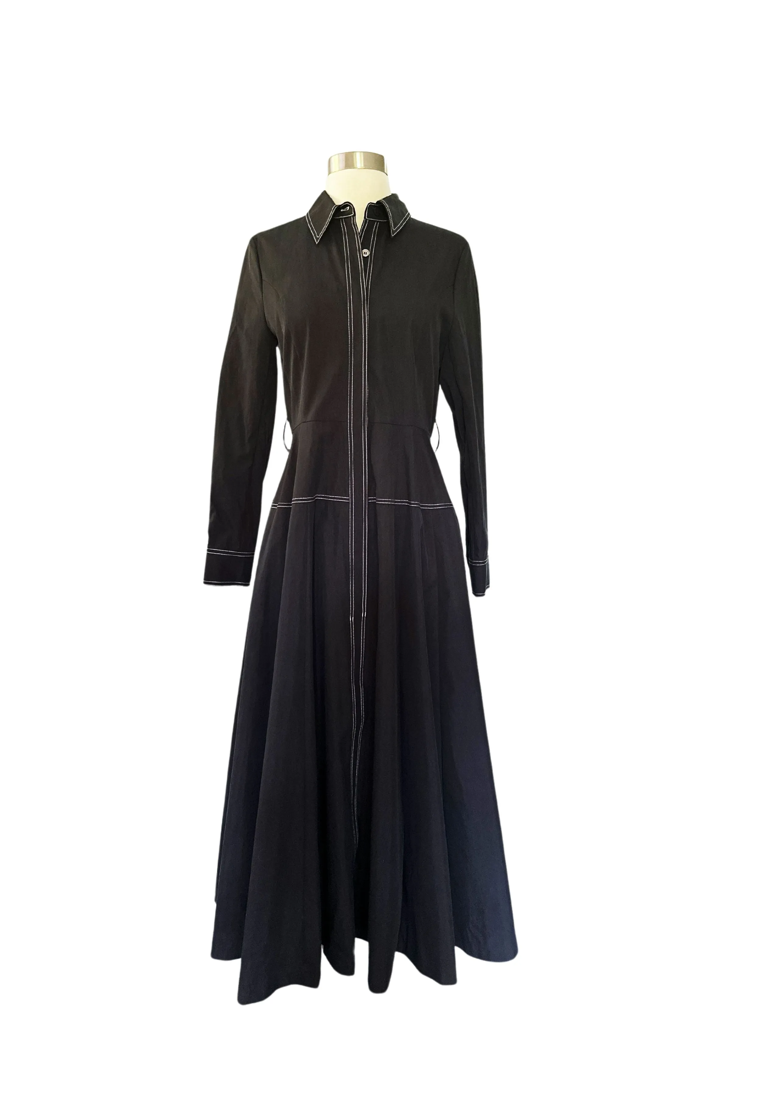 Double Stitch Shirt Dress Marine