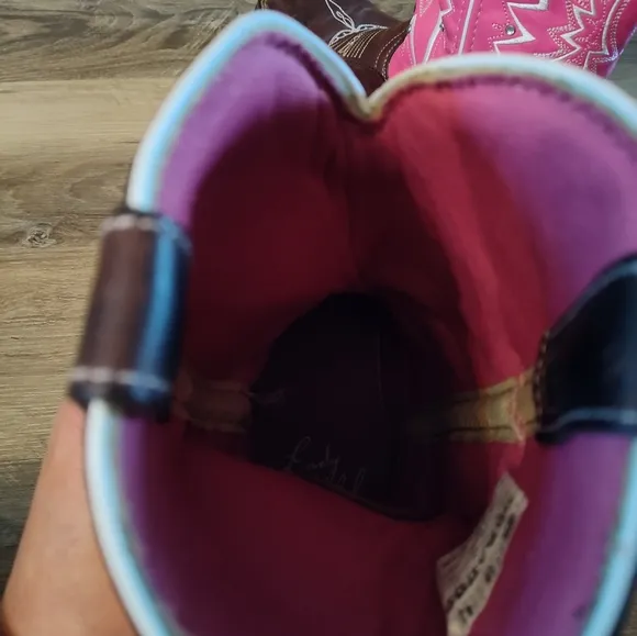 Durango Lady Rebel Pink Ribbon Western Boots Size 7