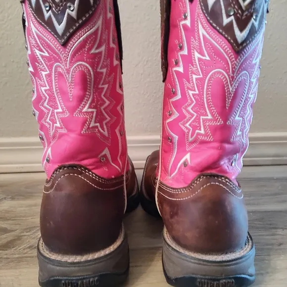 Durango Lady Rebel Pink Ribbon Western Boots Size 7