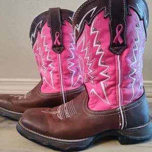Durango Lady Rebel Pink Ribbon Western Boots Size 7