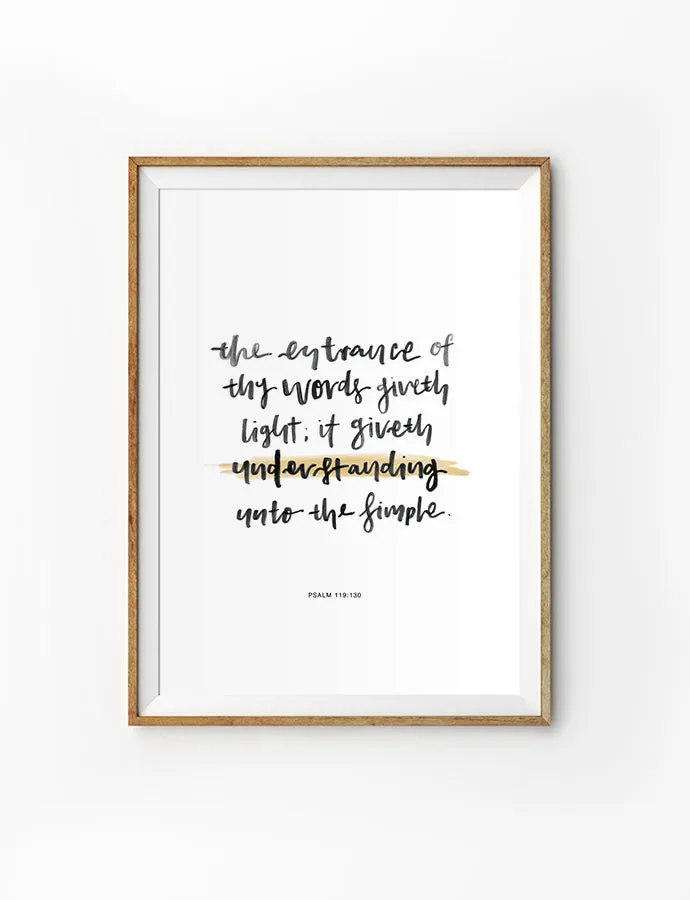 Entrance of Thy Words {Poster}