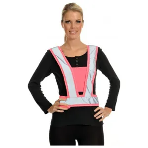 Equisafety CHILD Reflective Hi Vis Adjustable Body Harness - Pink