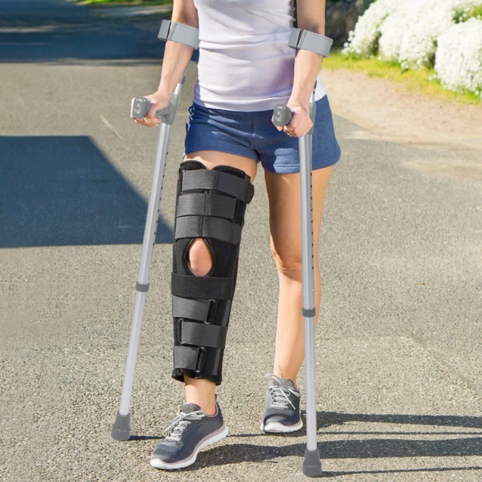 Ergonomic Adult Elderly Walking Mobility Aid Forearm Crutches