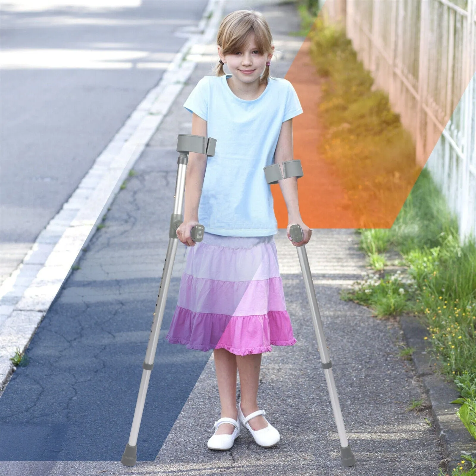 Ergonomic Adult Elderly Walking Mobility Aid Forearm Crutches