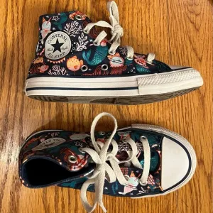 EUC Converse All Star Mermaid High Top, Blue