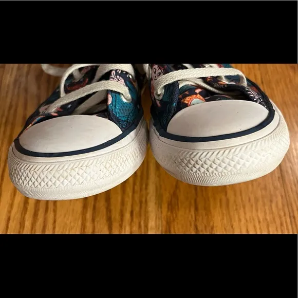 EUC Converse All Star Mermaid High Top, Blue