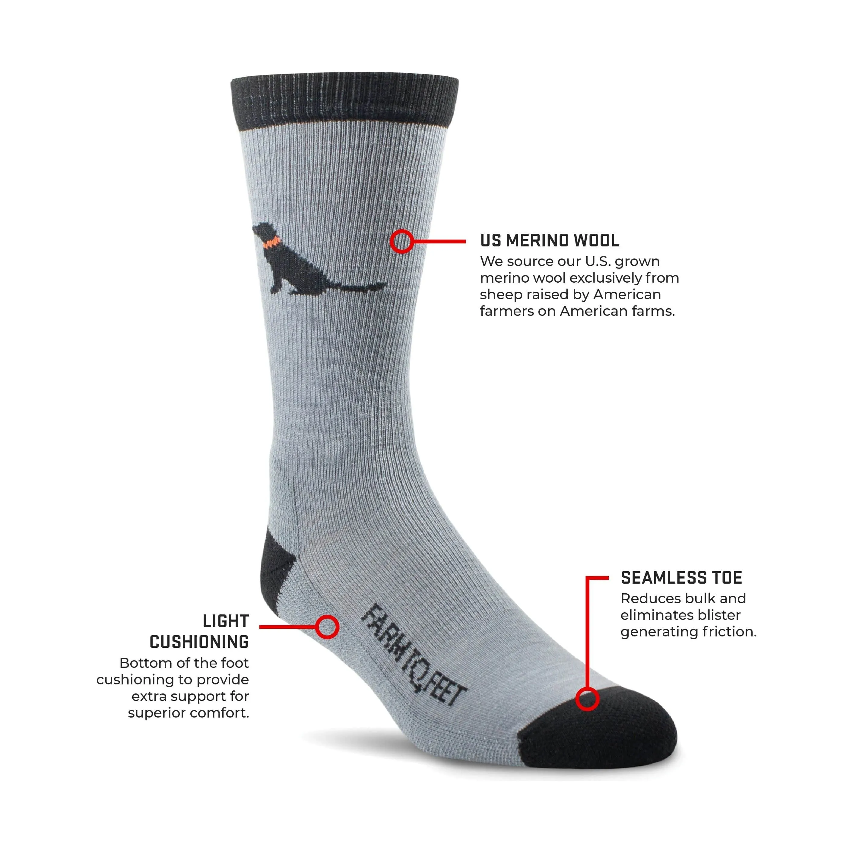 Farm to Feet Sunderland Light Cushion Crew Socks