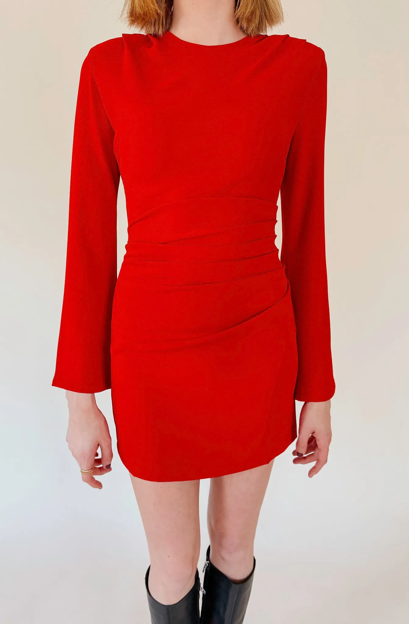 FEELING FINE LONG SLEEVE MINI DRESS