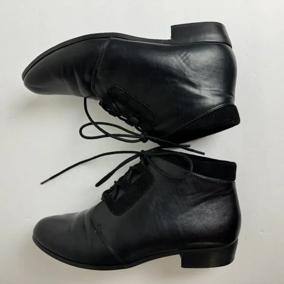 Felix Lace Up Vegan Booties Black Chelsea Crew Size EU 38