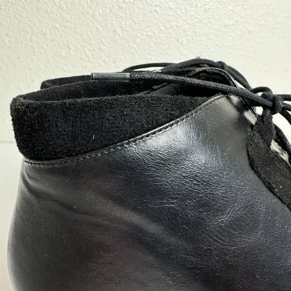 Felix Lace Up Vegan Booties Black Chelsea Crew Size EU 38