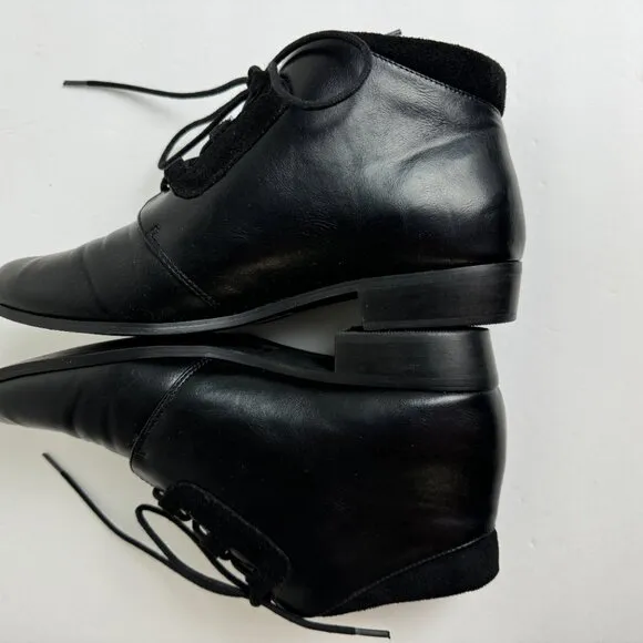 Felix Lace Up Vegan Booties Black Chelsea Crew Size EU 38
