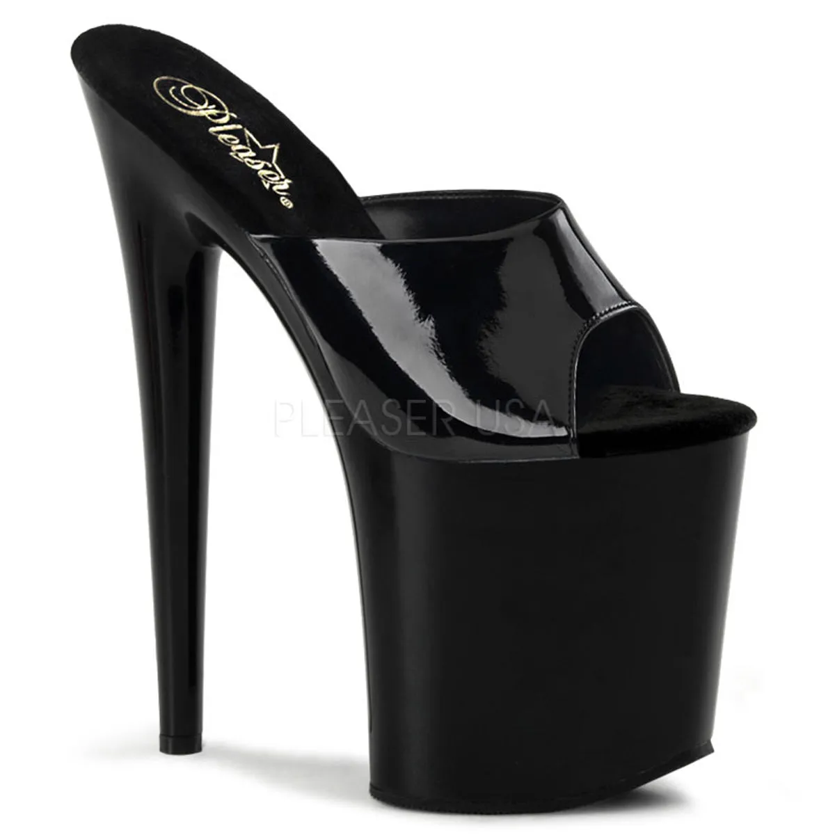 FLAMINGO-801  Black Patent/Black