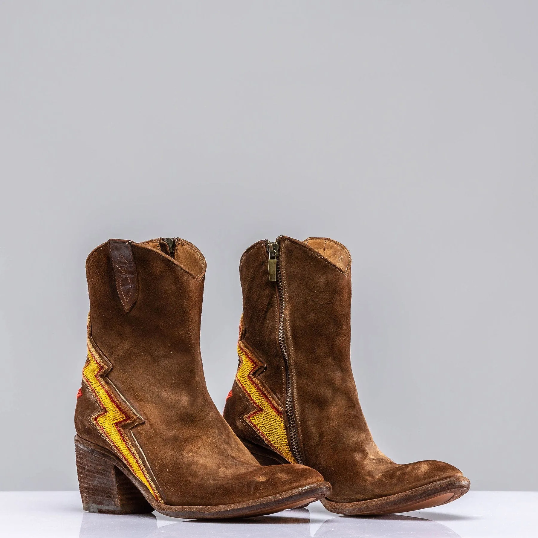 Flash Short Suede Boot In Tobacco