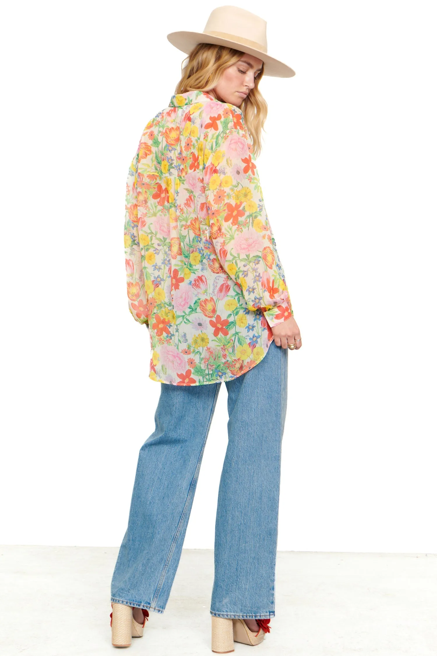 Floral Garden Oversized Shirt