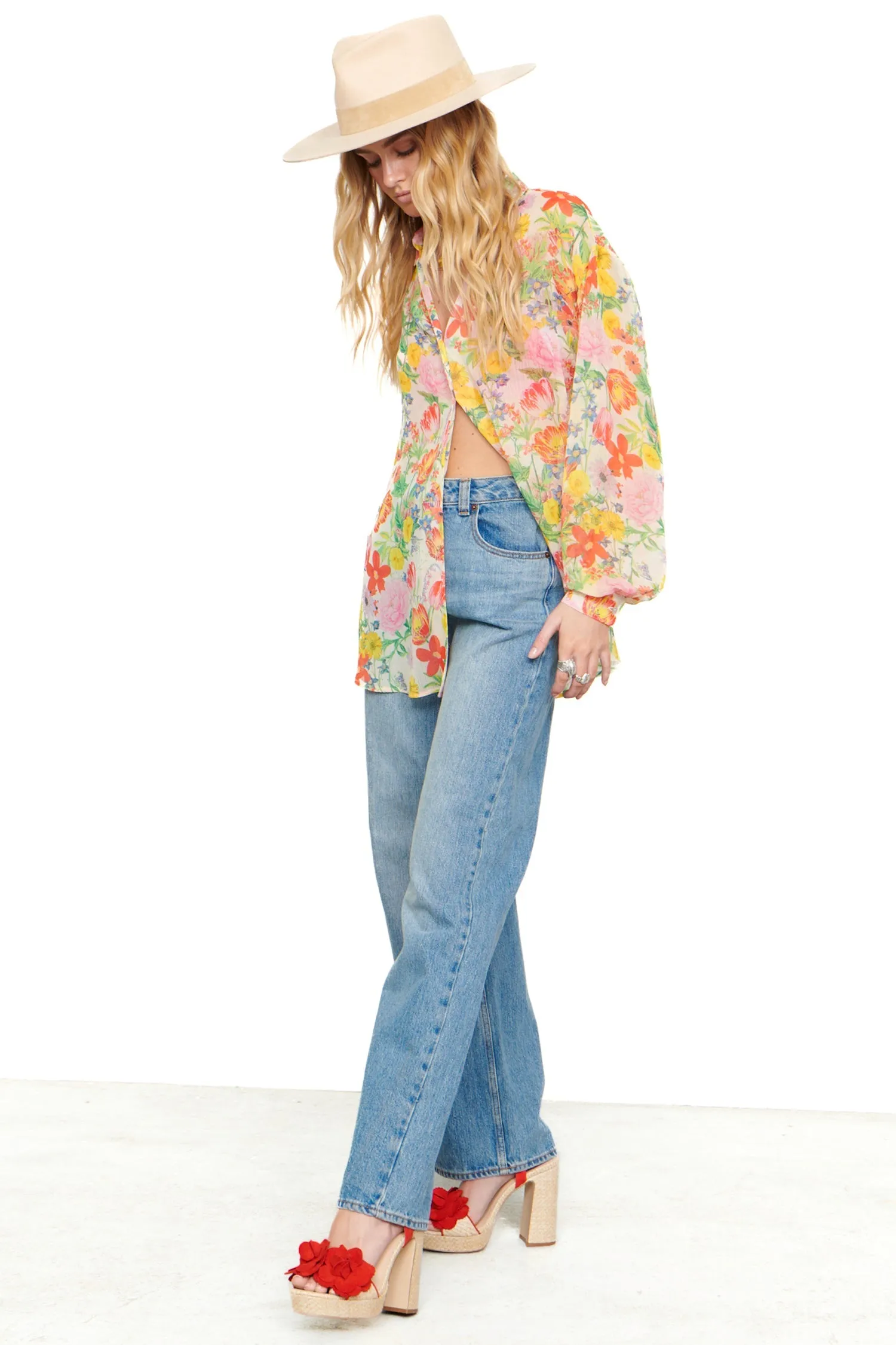 Floral Garden Oversized Shirt