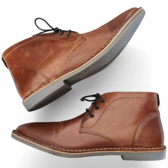 Franco Fortini Mens Size 12 Austin Lace Up Leather Chukka Boot Shoes Ankle NEW