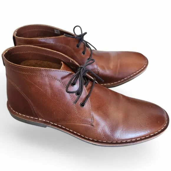 Franco Fortini Mens Size 12 Austin Lace Up Leather Chukka Boot Shoes Ankle NEW