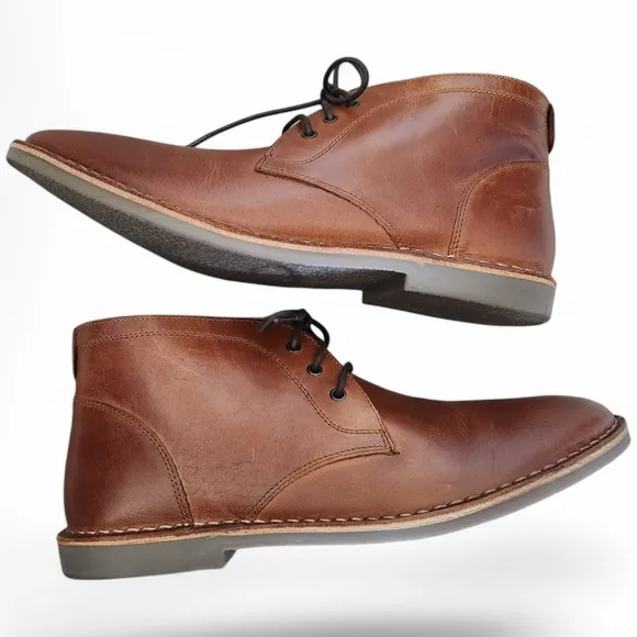 Franco Fortini Mens Size 12 Austin Lace Up Leather Chukka Boot Shoes Ankle NEW