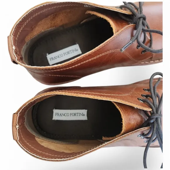 Franco Fortini Mens Size 12 Austin Lace Up Leather Chukka Boot Shoes Ankle NEW