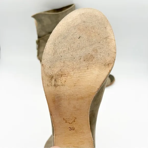 Free People Golden Road Peep Toe Leather Booties ankle Boots 39